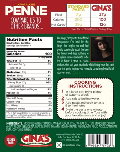 Lower Calorie/Lower-Carb Pasta (bundle of three)